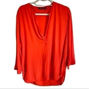 Zara Woman Red Blouse Size Large